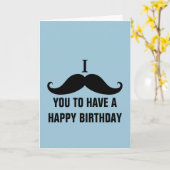 Birthday Stache Karte (Gelbe Blume)