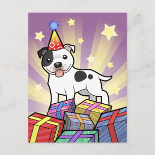 Birthday Staffordshire Bull Terrier Postkarte
