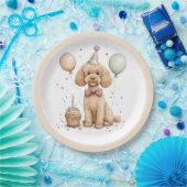 Birthday Standard Poodle Dog Pappteller (Party)