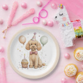 Birthday Standard Poodle Dog Pappteller (Party)
