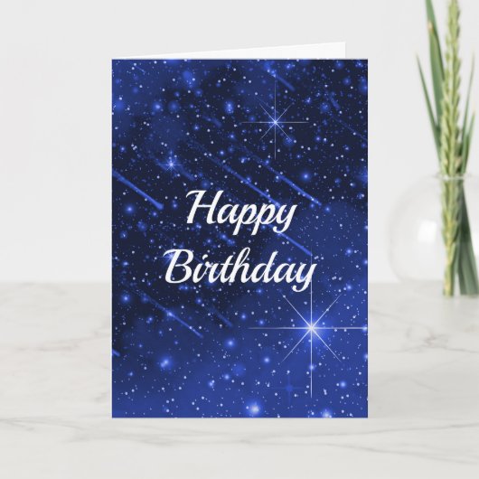 Birthday Star Galaxy Karte (Vorderseite)
