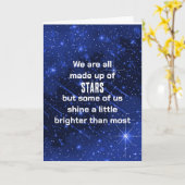 Birthday Star Galaxy on Blue Karte (Gelbe Blume)