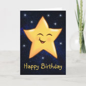 Birthday Star Karte (Vorderseite)