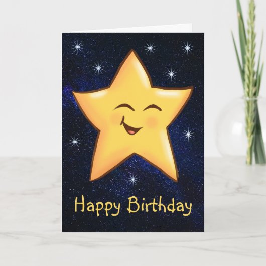 Birthday Star Karte (Vorderseite)