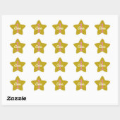 Birthday Star Sticker Pink Gold White (Blatt)