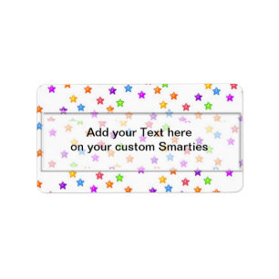 Birthday Stars Smartie Candy Wrappers Labels Adressaufkleber