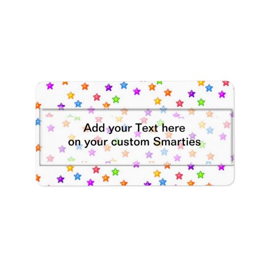 Birthday Stars Smartie Candy Wrappers Labels Adressaufkleber (Vorne)
