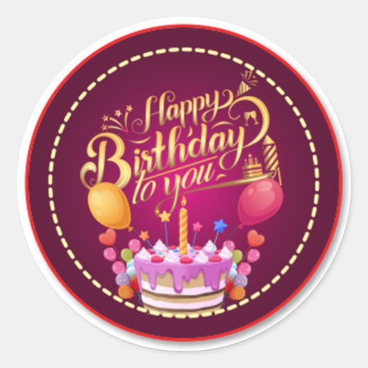 Birthday sticker (Vorderseite)