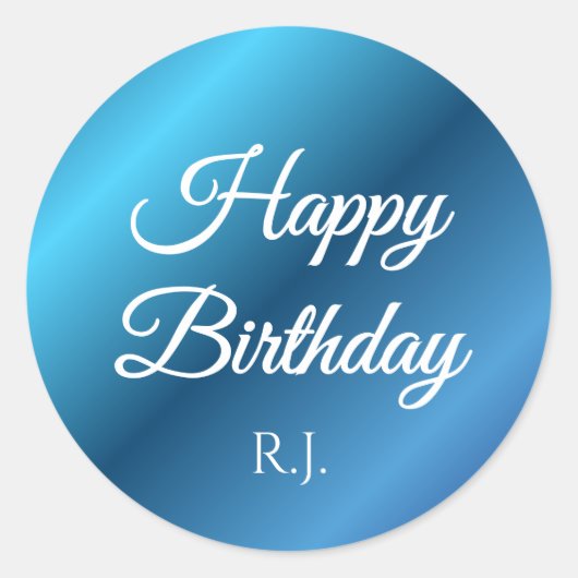 Birthday Sticker | Custom Monogram (Vorderseite)