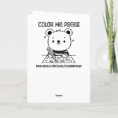 Birthday Stingray | Farbseite des Kindes Karte (Rückseite)