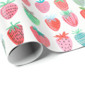 Birthday Strawberry Frucht | Glosswrapping Paper Geschenkpapier (Rolleneckpunkt)