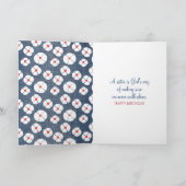 Birthday Strichmännchen Girl for Sister Karte (Innenseite)