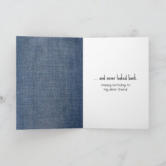 Birthday Strichmännchen Girl Karte (Innenseite)