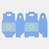 Birthday Stripes Blue ⎮ White Green Fee Box Geschenkschachtel (Ungeklappt)