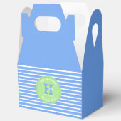 Birthday Stripes Blue ⎮ White Green Fee Box Geschenkschachtel (Offen)