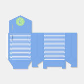 Birthday Stripes Blue ⎮ White Green Fee Box Geschenkschachtel (Ungefaltet)