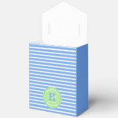 Birthday Stripes Blue ⎮ White Green Fee Box Geschenkschachtel (Offen)