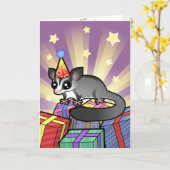 Birthday Sugar Glider Karte (Gelbe Blume)