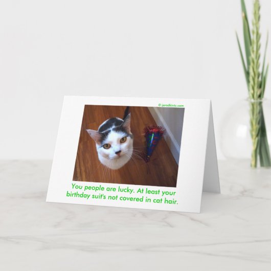 Birthday Suit Karte (Vorderseite)