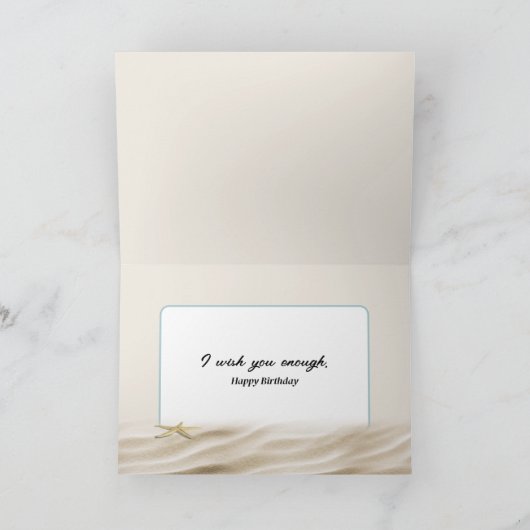 Birthday Summer Beach Hat Karte (Innenseite)