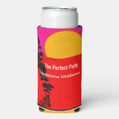 Birthday Summer Beach Retro Poster Selters Dosenkühler (Seltzer Vorderseite)