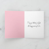 Birthday Summer Pink Cosmos Garden Karte (Innenseite)