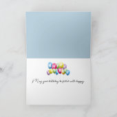 Birthday Summer Straw Hat On Beach Fence Karte (Innenseite)