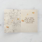 Birthday Sunflower Bouquet auf Brick Karte (Innenseite)