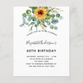 Birthday sunflower eucalyptus - Haushaltsausschrei Flyer (Vorne)