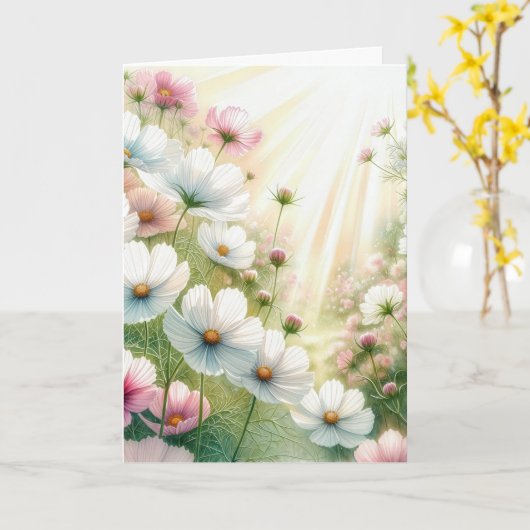 Birthday Sunny Cosmos Garden Karte (Gelbe Blume)