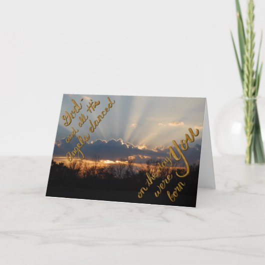 Birthday Sunrise Karte (Vorderseite)