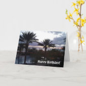 Birthday Sunset Card Karte (Gelbe Blume)