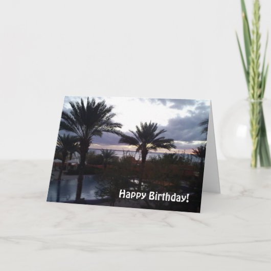 Birthday Sunset Card Karte (Vorderseite)