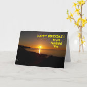Birthday Sunset Karte (Gelbe Blume)