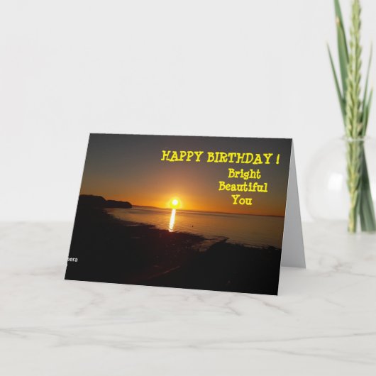 Birthday Sunset Karte (Vorderseite)