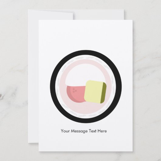 Birthday Sushi Roll Salmon Creme Cheese Avocado Einladung (Vorderseite)