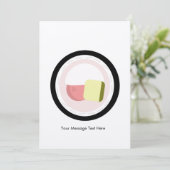 Birthday Sushi Roll Salmon Creme Cheese Avocado Einladung (Stehend Vorderseite)