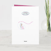 Birthday Sweet Angel Sitzen im Oval Rahmen Karte (Rückseite)