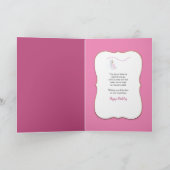 Birthday Sweet Angel Sitzen im Oval Rahmen Karte (Innenseite)