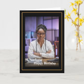 Birthday Sweetheart Foto Custom Karte (Gelbe Blume)