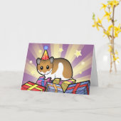 Birthday Syrian Hamster Karte (Gelbe Blume)