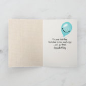 Birthday Tabby Cat auf dem Stuhl Karte (Innenseite)