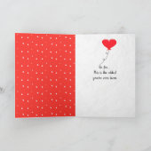 Birthday Tabby Cat mit Herzballon Karte (Innenseite)