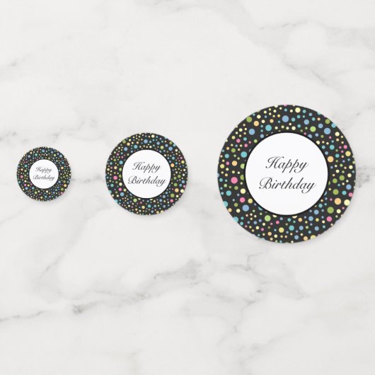 Birthday Table Confetti Konfetti (Vorderseiten)