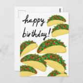 BIRTHDAY Taco Avalanche Köstlich Postkarte (Vorne/Hinten)