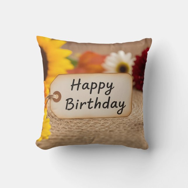 Birthday tag flower decoration kissen (Vorderseite)