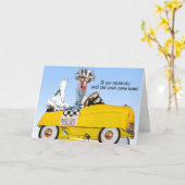 Birthday Taxi Karte (Gelbe Blume)