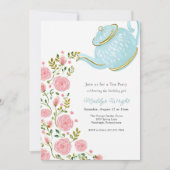 Birthday Tea Party Dusche Einladung (Vorderseite)