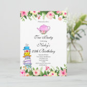 Birthday Tea Party Einladung (Stehend Vorderseite)