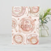 Birthday Tea Party Einladung (Stehend Vorderseite)